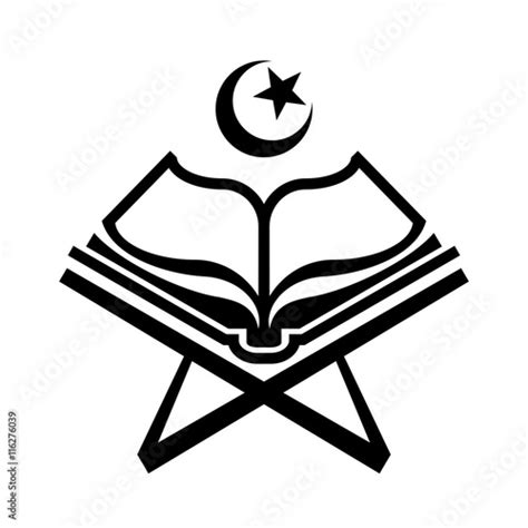 Al Quran Quran Koran Islam Religion Book Pattern Isolated On Light