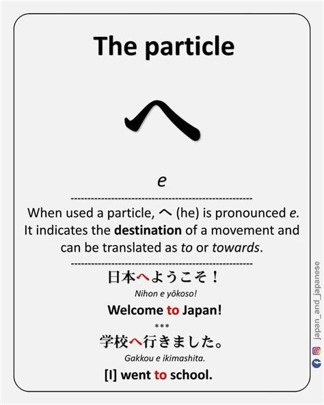 THE PARTICLE へ e Learn japanese words Basic japanese words