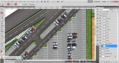 Parking Layout Plan Photoshop Render Site Textures