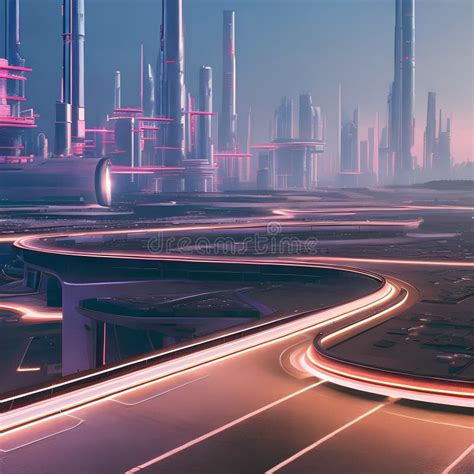 A Digital Exploration Of Futuristic Landscapes With High Tech Cities