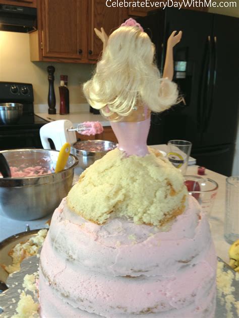 How To Make A Barbie Doll Cake Celebrate Every Day With Me