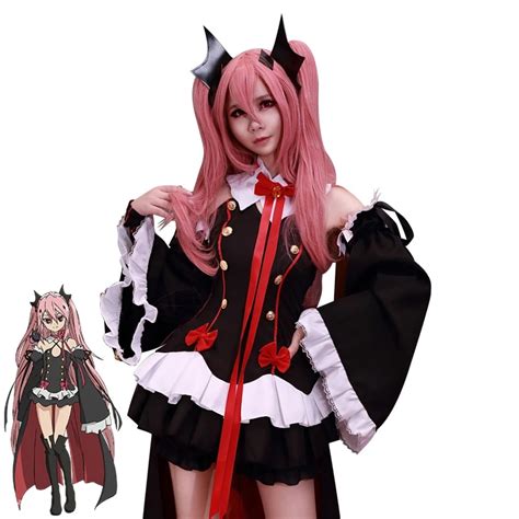 Anime Seraph Of The End The Queen Of Vampire Krul Tepes Cosplay Costume