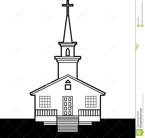 Black N White Church Stock Vector Illustration Of Event