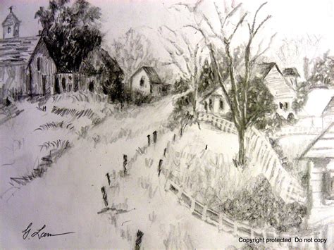 Village Sketch Drawing At Getdrawings Free Download