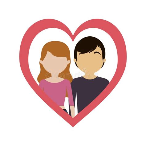 Couple Love Frame Heart Stock Illustration Illustration Of Card 84615167