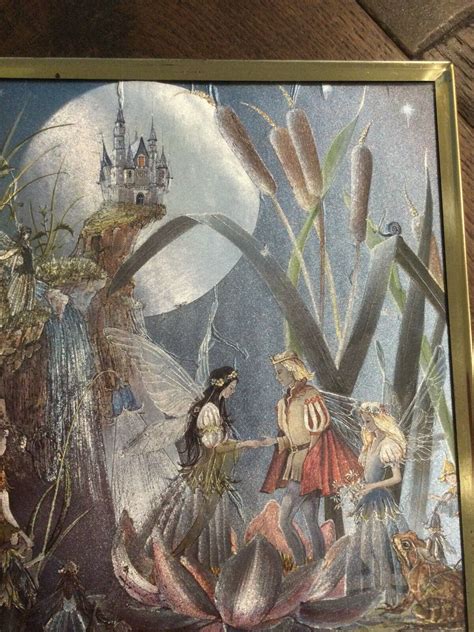 Vintage Dufex Foil Art Print Jean And Ron Henry Fairy Tale Wedding Framed