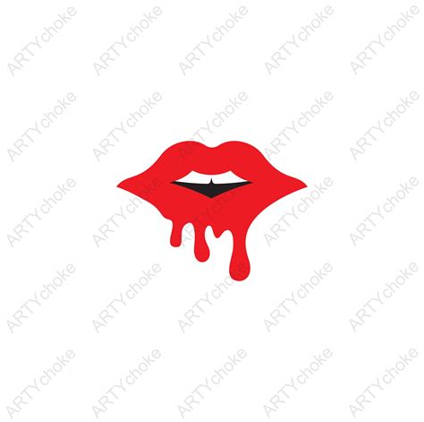 Dripping Lips Files Prepared For Cricut SVG Clip Art Etsy