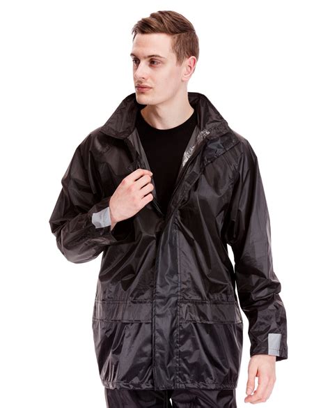 Mens Hooded Waterproof Jacket Gents Rain Coat Breathable
