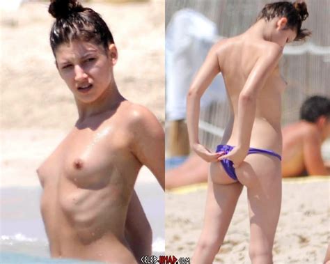 Ursula Corbero Topless Candids On A Nude Beach