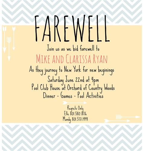 Invitations For Going Away Party Party Invitations Templates