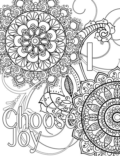 I Choose Joy In 2022 Coloring Pages Inspirational Printable Coloring
