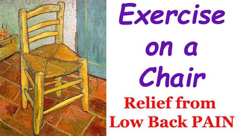 The sciatic nerve begins in the lower spine and runs down both legs. CHAIR EXERCISE - Relief from lower BACK PAIN - YouTube