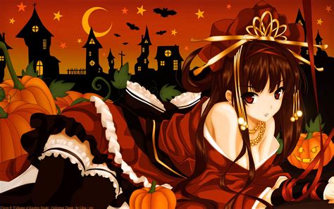 74 Anime Halloween Wallpaper On Wallpapersafari