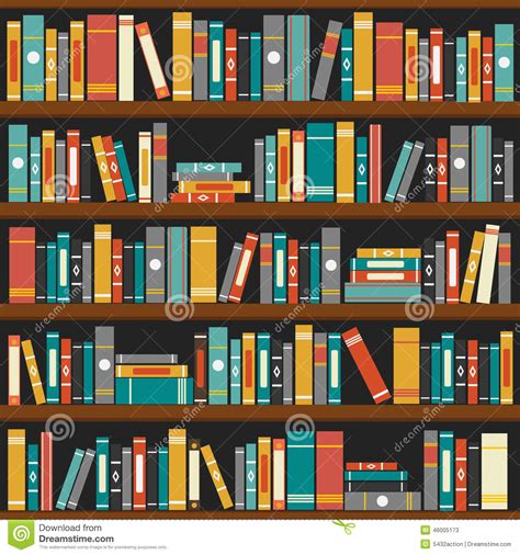 Vector Of Library Book Shelf Background Stock Vector Image 46005173