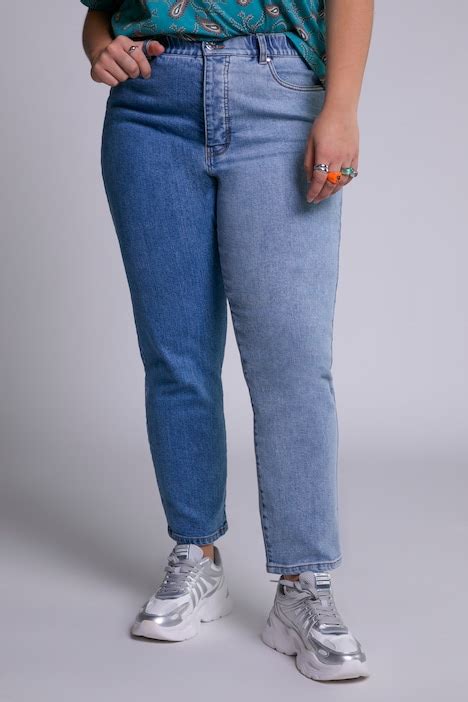 Two Tone Mom Style Jeans Jeans Pants
