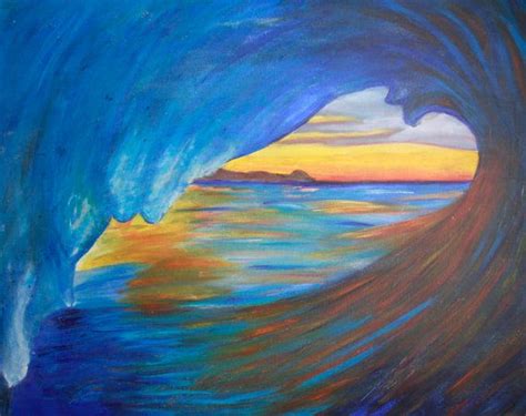 The Wave Original Acrylic Painting On 24x30 Inch By Bexterart 25000