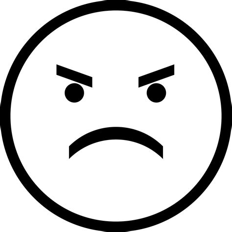 Angry Face Clip Art Black And White Angry Clipart Black And White