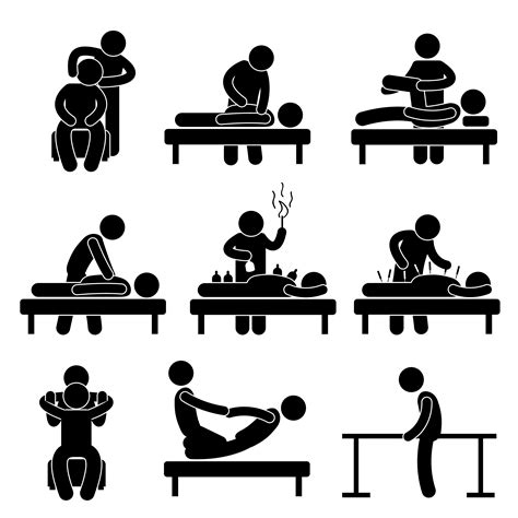 Chiropractic Physiotherapy Acupuncture Massage Rehabilitation Health Medical Treatment Icon Sign