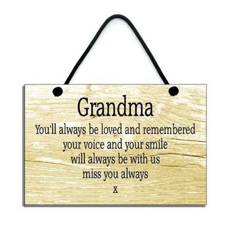 Grandma Youll Always Be Loved And Remembered Remembrance Etsy