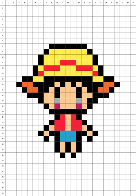 Luffy • One Piece • Pixel Art