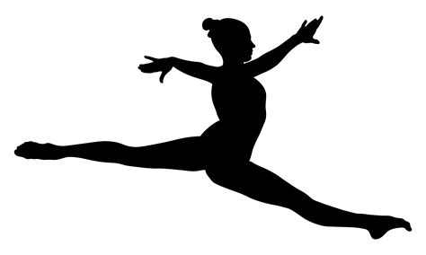Gymnastics Splits Silhouette Clip Art Image To U