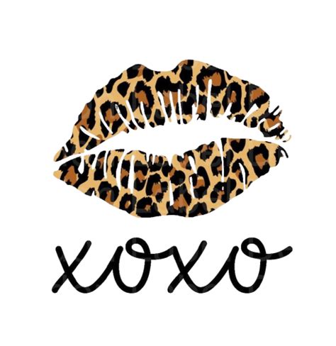 Xoxo Leopard Lips Digital Download Svg Creative Trend Co Cricut