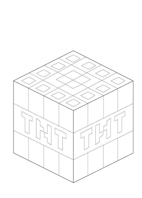 Minecraft Tnt Coloring Page Download Print Or Color Online For Free