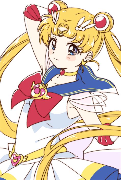 Safebooru Girl Bishoujo Senshi Sailor Moon Blonde Hair Blue Eyes Blue Sailor Collar Choker