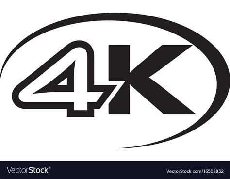 Black 4k Icon Royalty Free Vector Image Vectorstock