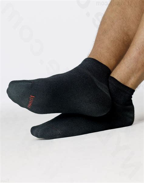 Hanes Mens 6 Pack Full Cushion Ankle Socks