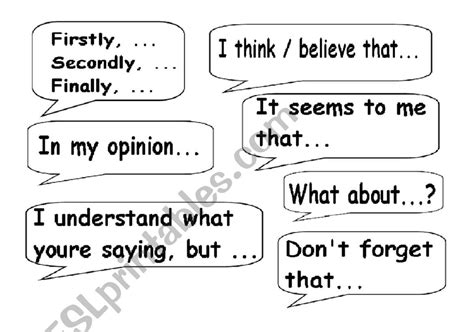 Useful Expressions For Discussions And Debates Esl Worksheet By Barshu77