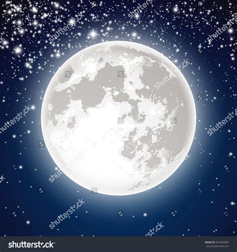 Full Moon Stock Vector Illustration 307483097 Shutterstock