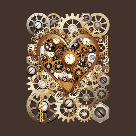 Steampunk Heart Love Machine Steampunk Heart T Shirt Teepublic