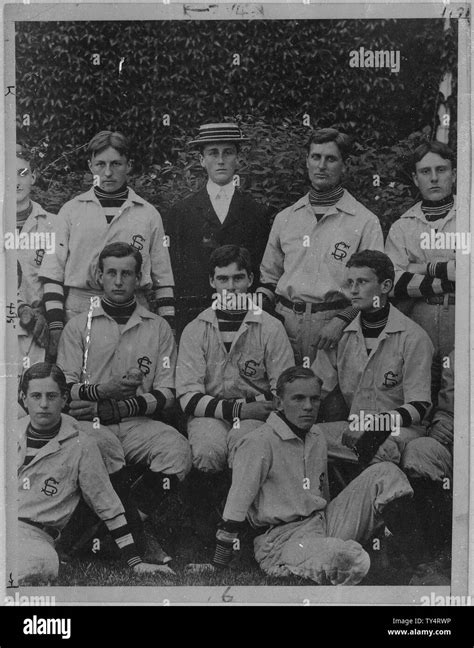 Franklin D Roosevelt With His School Baseball Team In Groton Hi Res