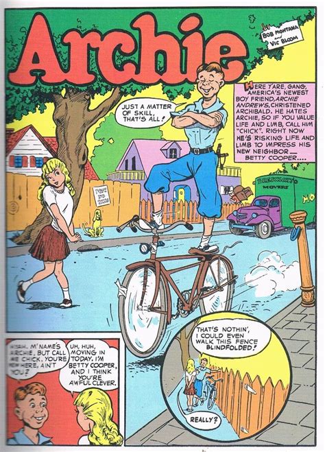First Appearance Of Archie Andrews And Betty Cooper From Pep Comics