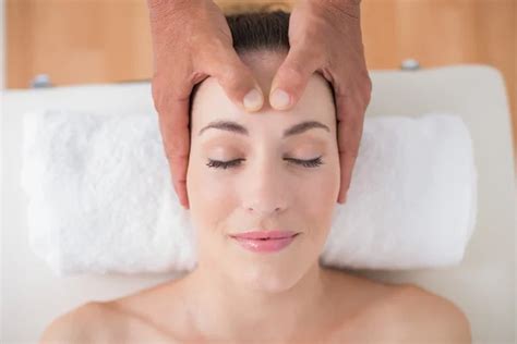 Woman Receiving Head Massage Stock Image Everypixel