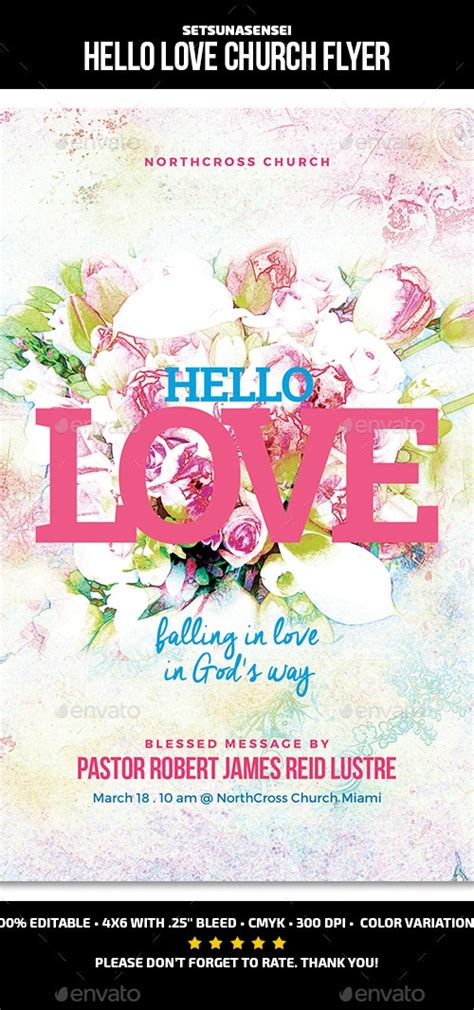 Hello Love Church Flyer By Setsunasensei Graphicriver