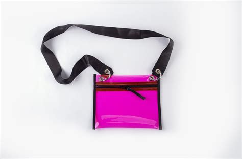 Pink Transparent Crossbody Bag Clear Purse Neon Pink Hip Bag Unique