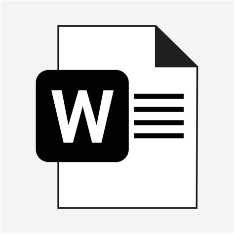 Ms Word File Formats Icon Vector Free 20126580 Vector Art At Vecteezy