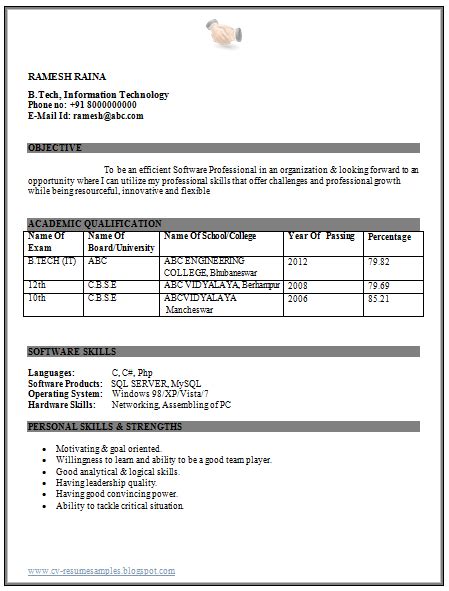 Here are 2 no work experience resume samples you can borrow. Over 10000 CV and Resume Samples with Free Download: IT ...