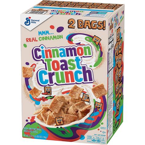 Cinnamon Toast Crunch Cereal No Artificial Flavors 495 Oz Box