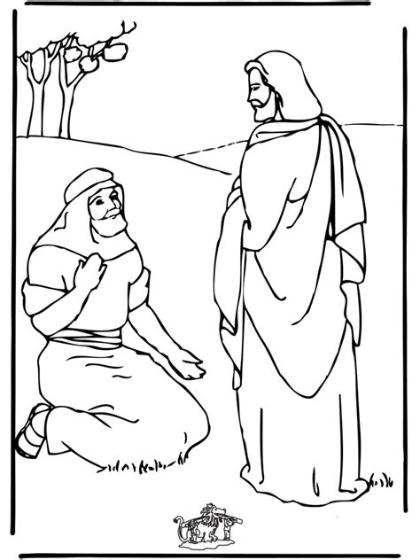 Jesus Heals A Blind Man Coloring Page Coloring Pages Bible Coloring