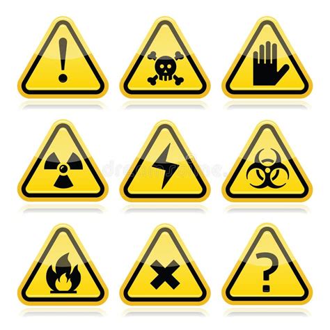 Hazardous Pictograms Goods Signs Stock Vector Illustration Of