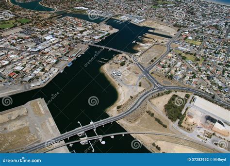 Aerial Port Adelaide Docks Stock Photo Image Of Transportation 37282952
