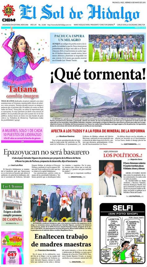 Periódico El Sol De Hidalgo México Periódicos De México Edición De