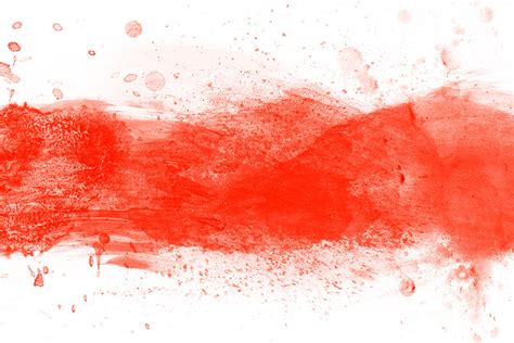 Red Watercolor Splashes Of Paint On Canvas Perfect For Brush Design