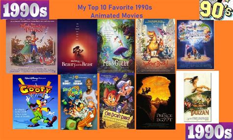 My Top 10 Favorite 1990s Animated Movies By Smoothcriminalgirl16 On
