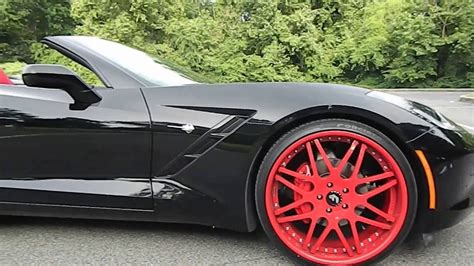 Chevy Corvette Stingray On Red Forgiato Wheels At Mlk Park Youtube