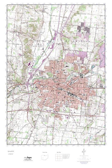 Mytopo Springfield Ohio Usgs Quad Topo Map