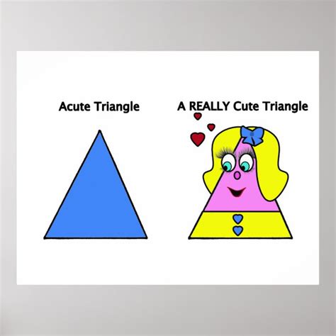 Acute Triangle A Really Cute Triangle Poster